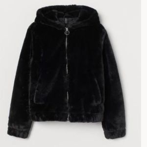 Hooded Faux Fur Jacket